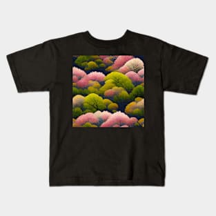 The Mountains of Spring Pattern Kids T-Shirt